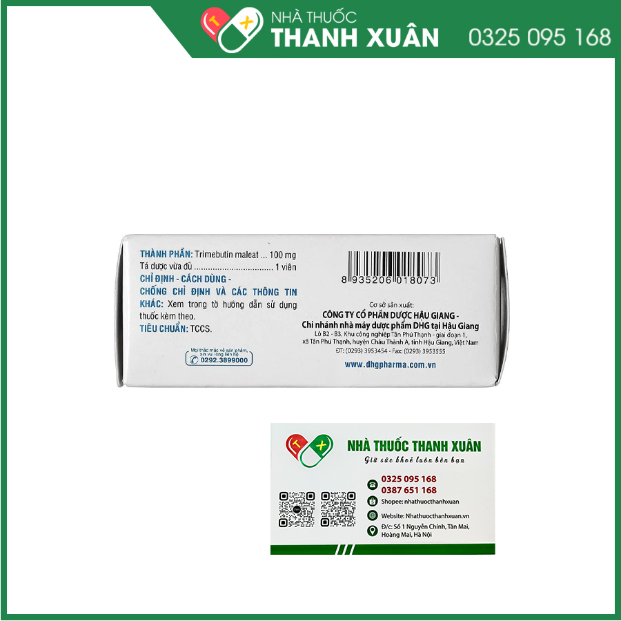 Iboten điều trị triệu chứng của đau, rối loạn nhu động ruột